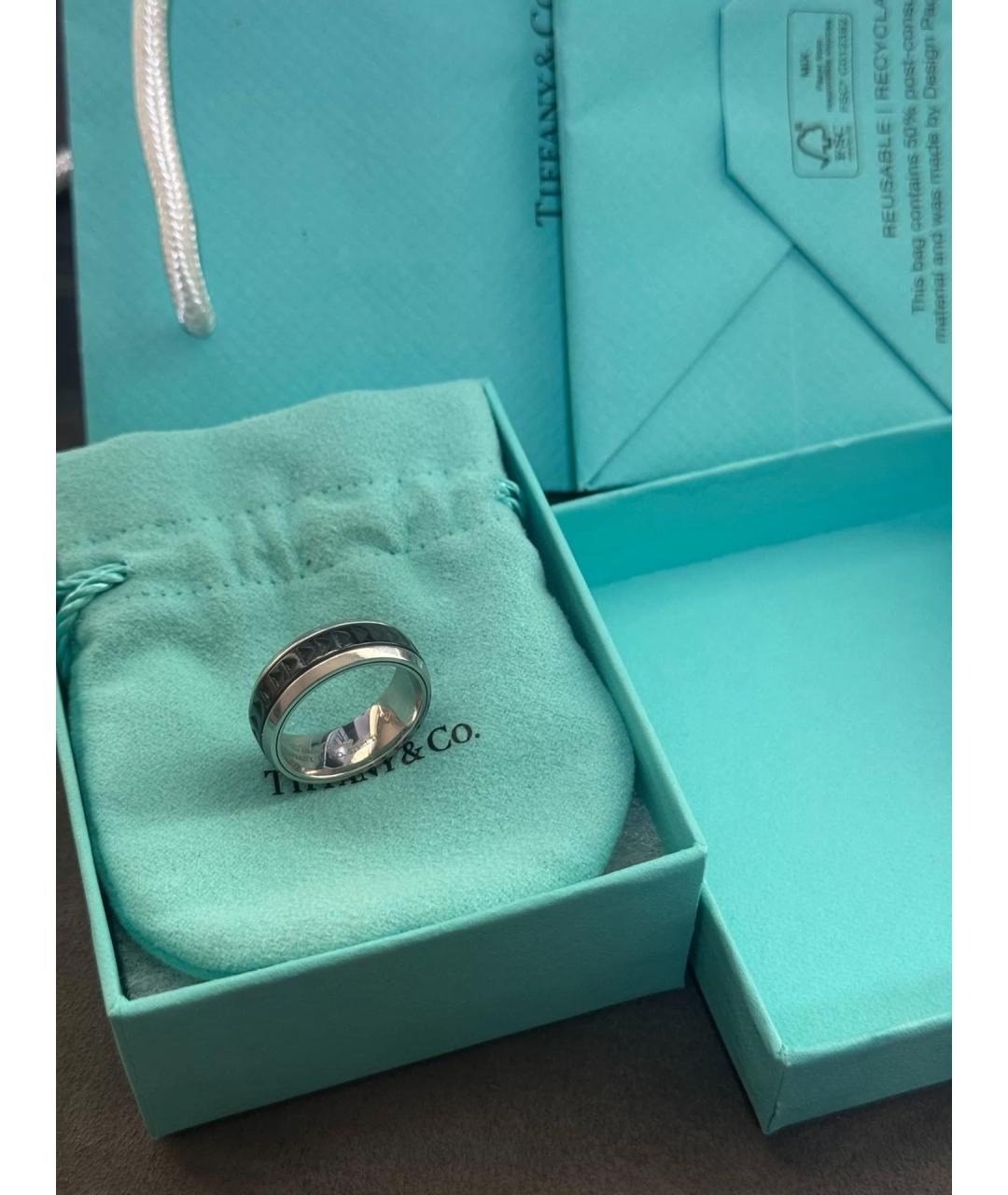 TIFFANY&CO Черное металлическое кольцо, фото 10
