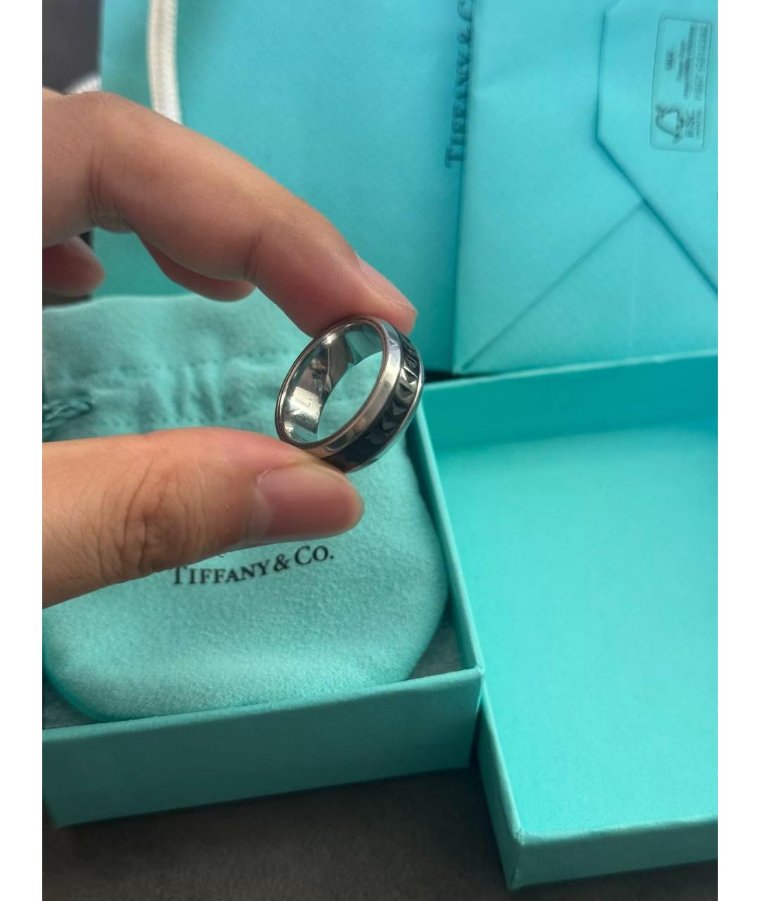 TIFFANY&CO Черное металлическое кольцо, фото 5