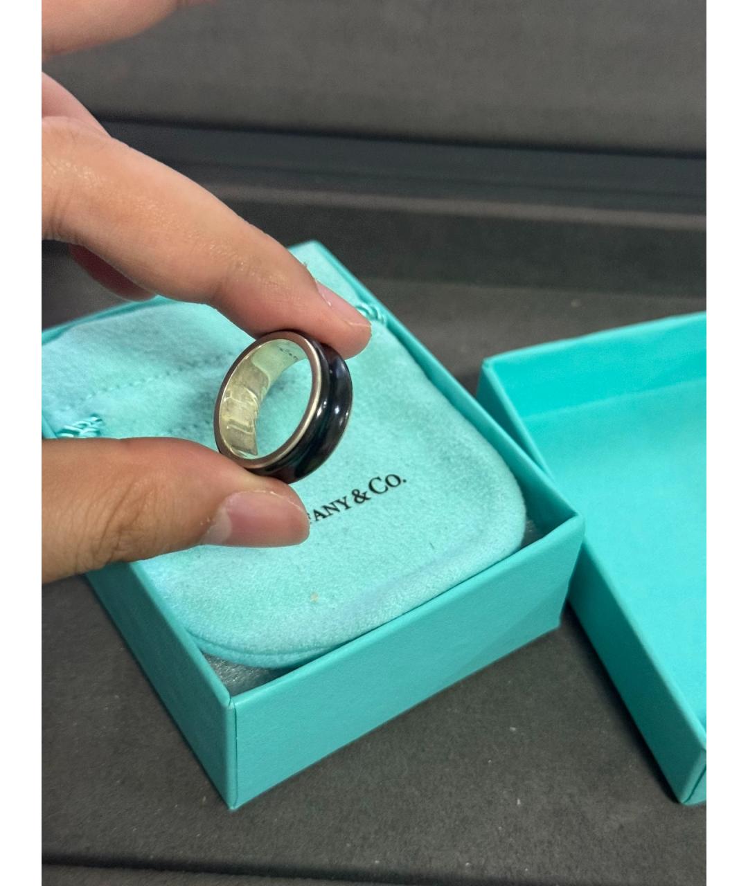 TIFFANY&CO Серое серебряное кольцо, фото 4