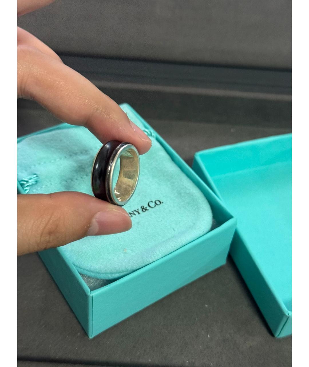 TIFFANY&CO Серое серебряное кольцо, фото 5