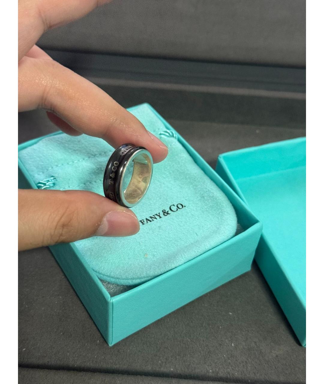 TIFFANY&CO Серое серебряное кольцо, фото 3