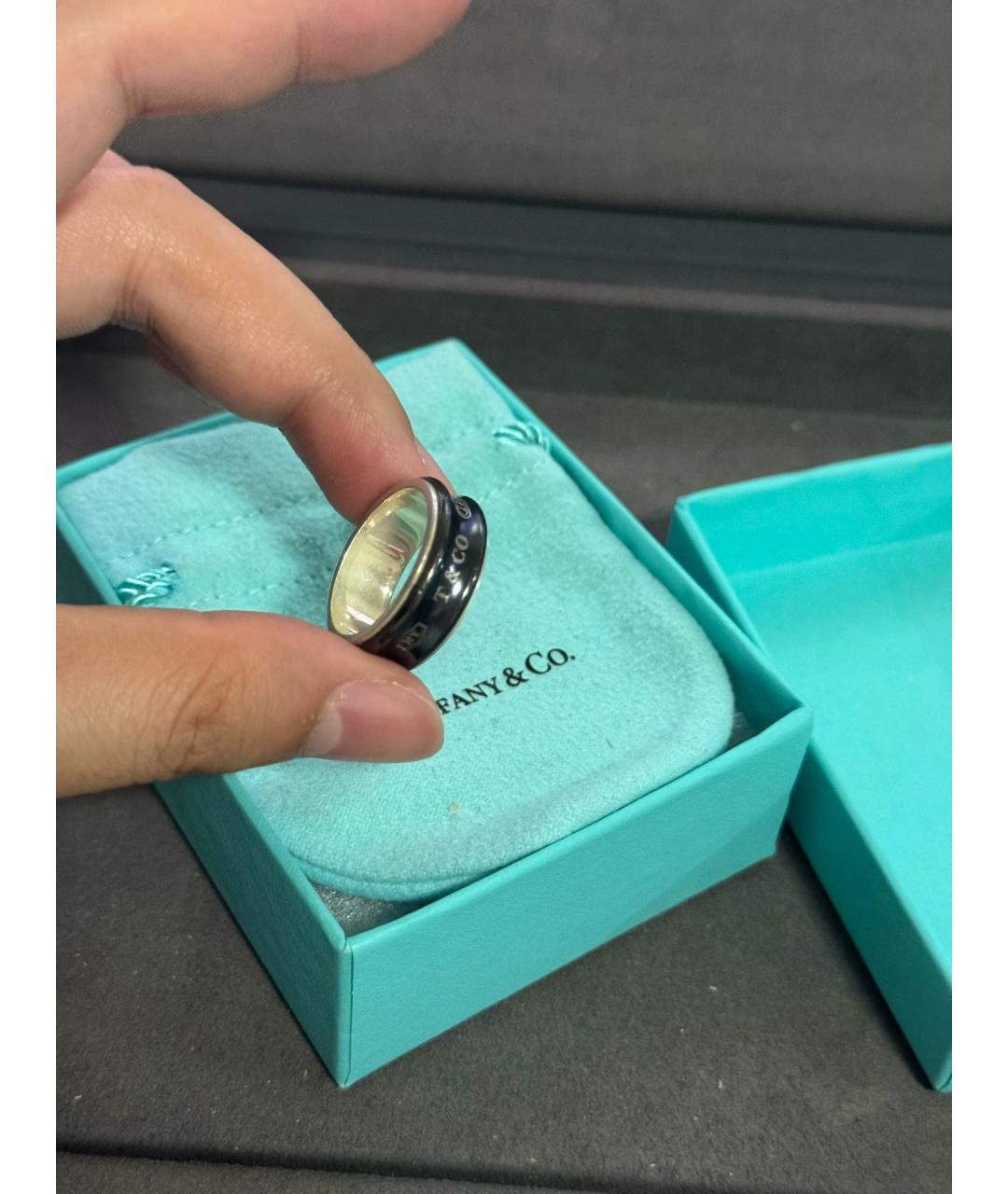 TIFFANY&CO Серое серебряное кольцо, фото 2