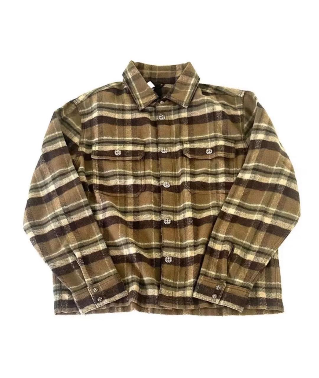 CHROME HEARTS Горчичная хлопковая кэжуал рубашка, фото 1