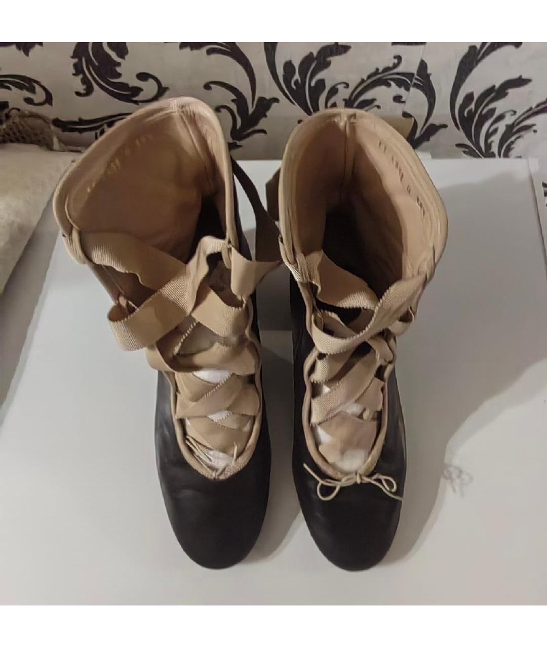 VALENTINO Черные кожаные ботильоны, фото 3