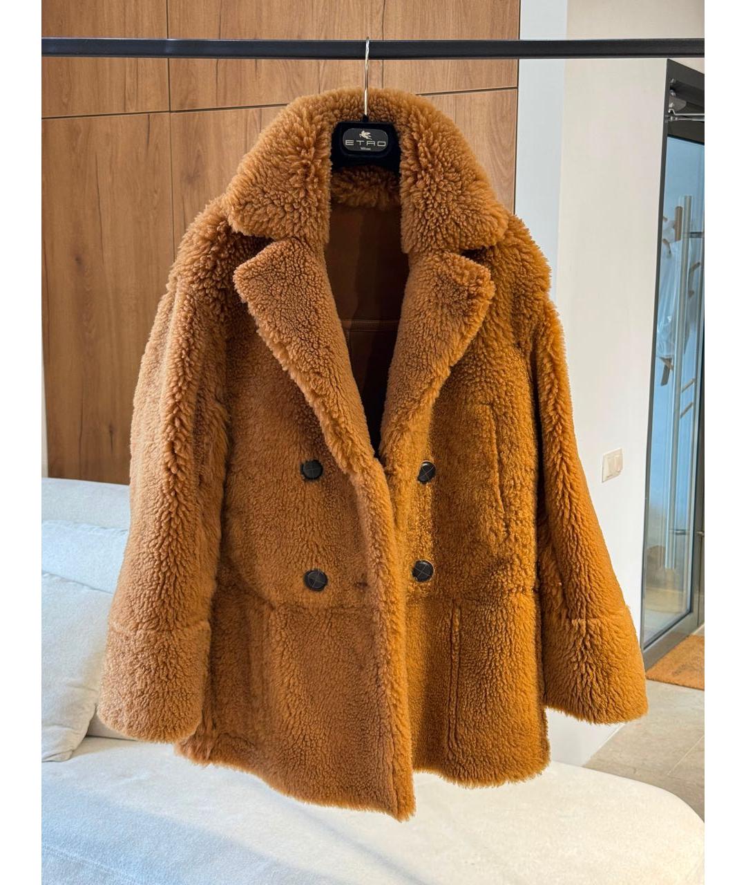 LORO PIANA Коричневая меховая дубленка, фото 4