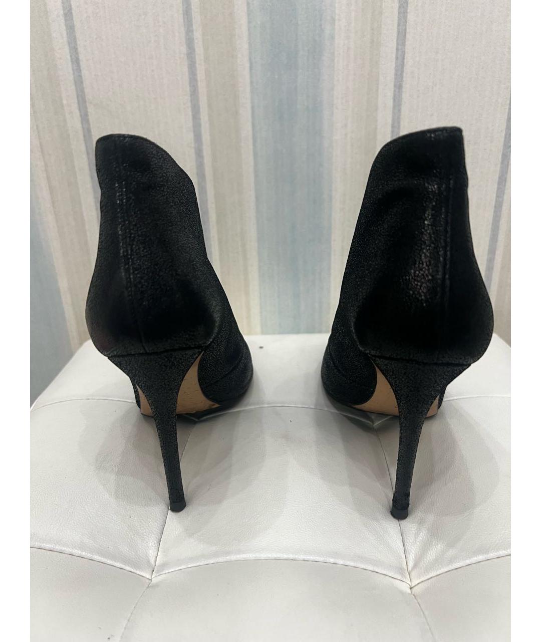 GIANVITO ROSSI Черные нубуковые ботильоны, фото 4