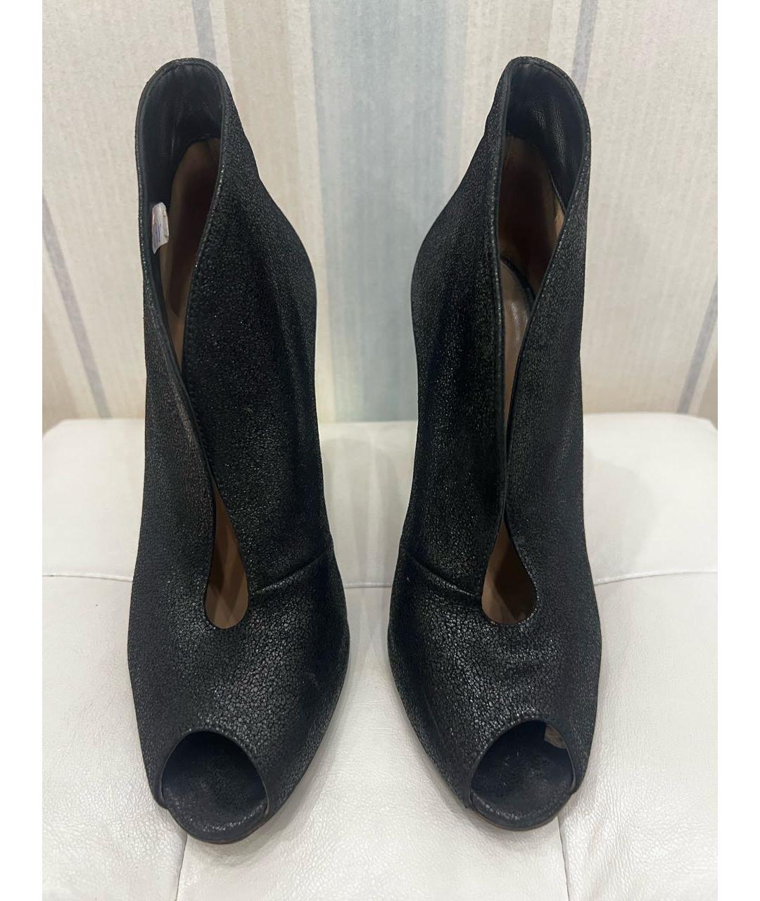 GIANVITO ROSSI Черные нубуковые ботильоны, фото 2