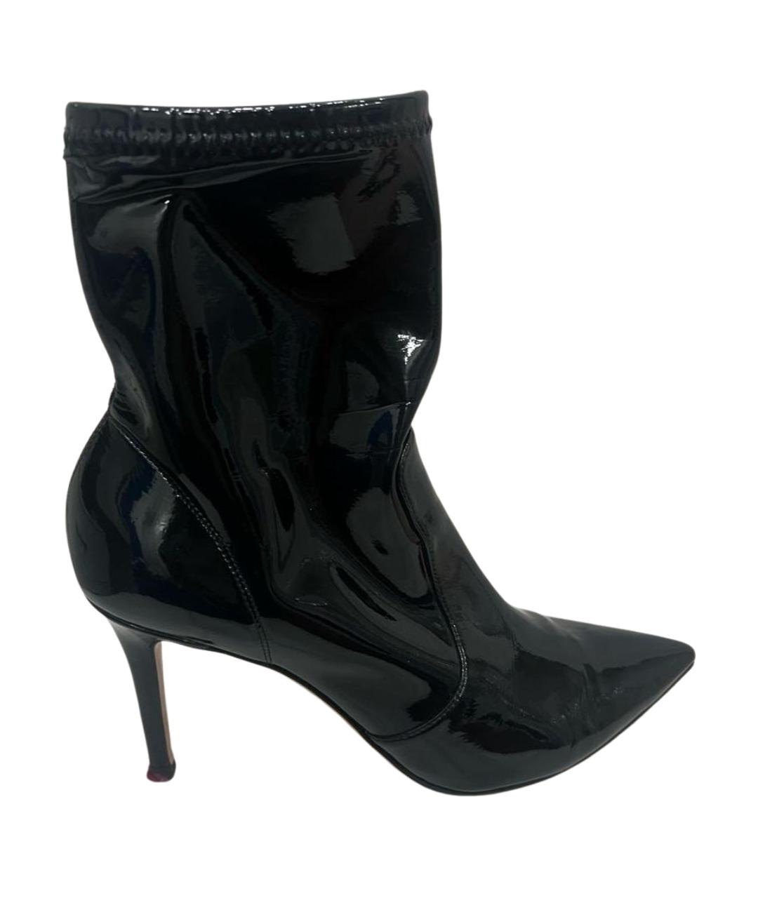 GIANVITO ROSSI Черные ботильоны из лакированной кожи, фото 1