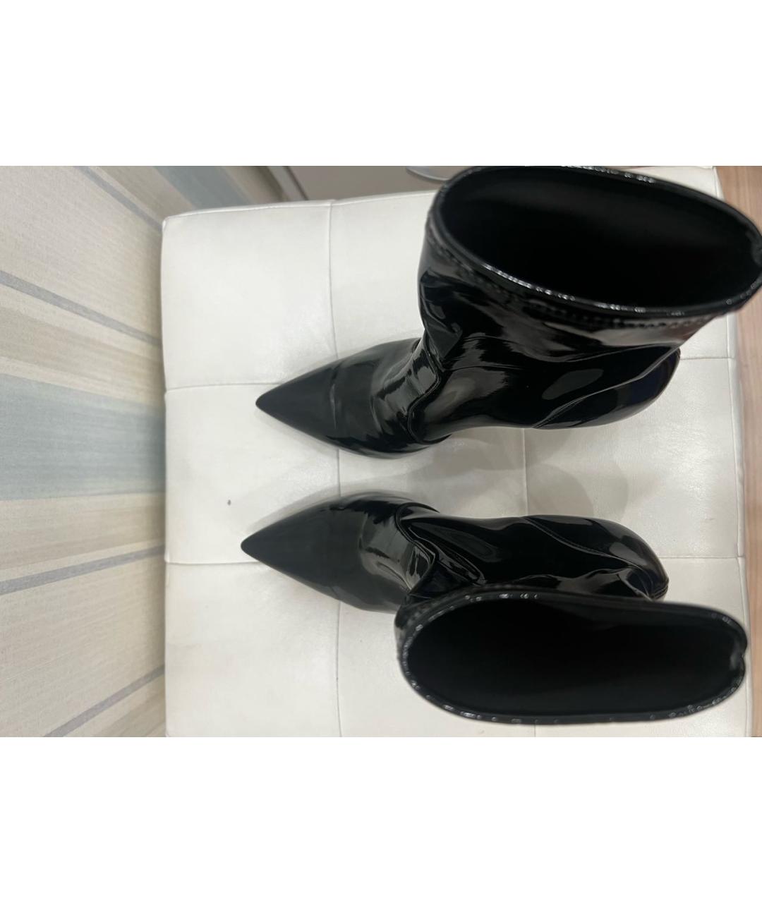 GIANVITO ROSSI Черные ботильоны из лакированной кожи, фото 3