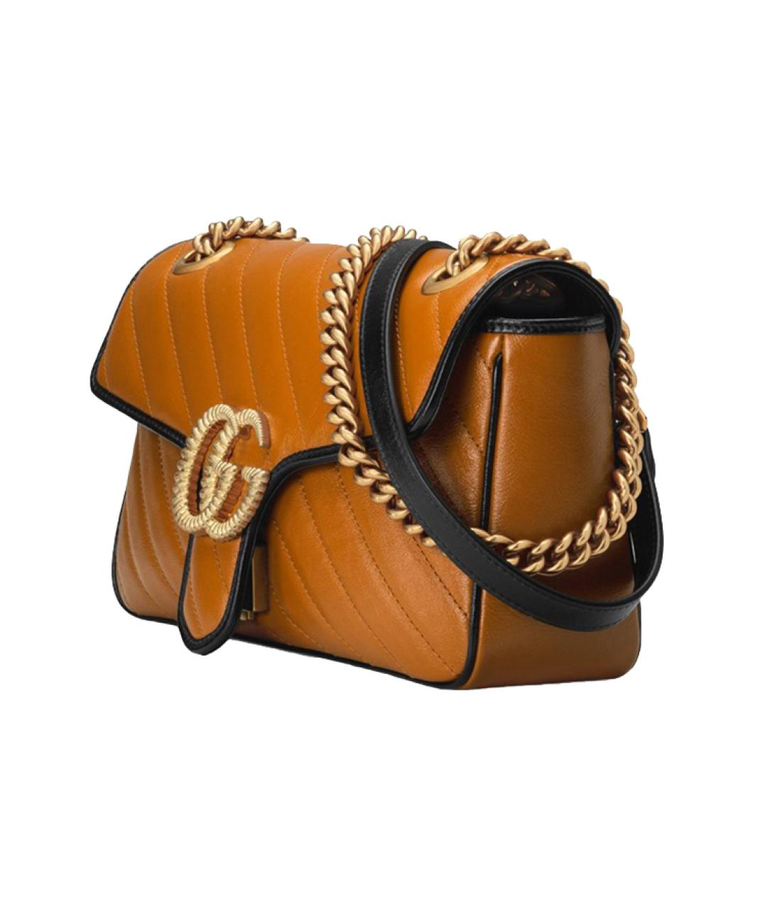 GUCCI Коричневая кожаная сумка через плечо, фото 2