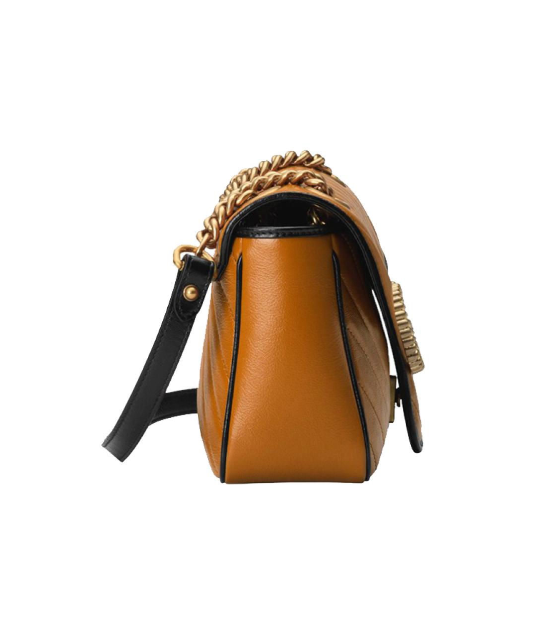 GUCCI Коричневая кожаная сумка через плечо, фото 3