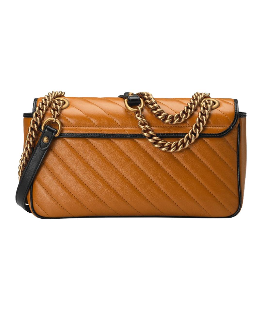 GUCCI Коричневая кожаная сумка через плечо, фото 4