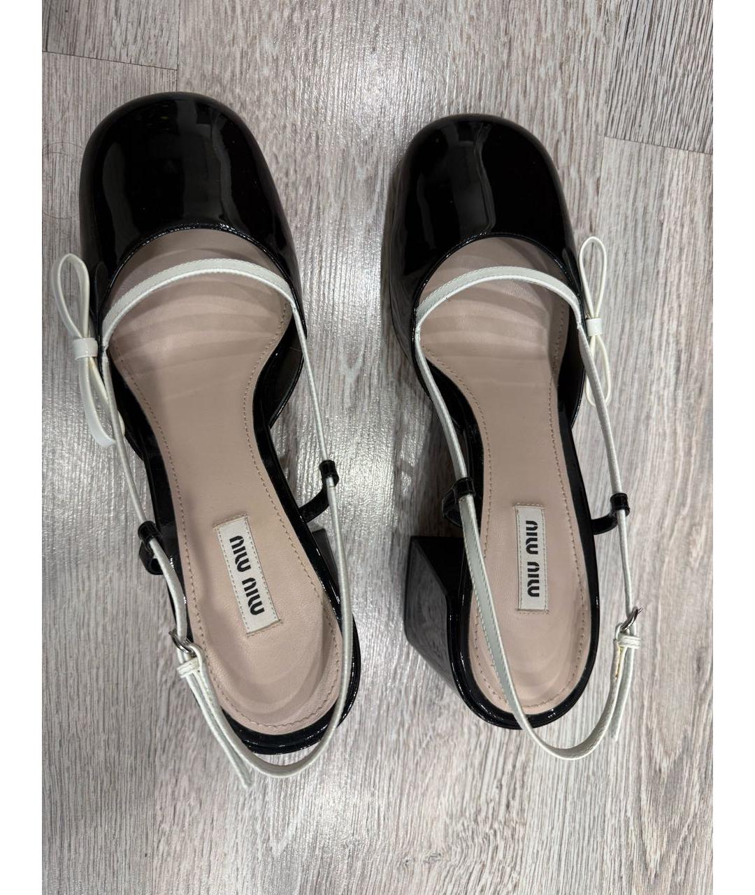 MIU MIU Черные кожаные туфли, фото 3