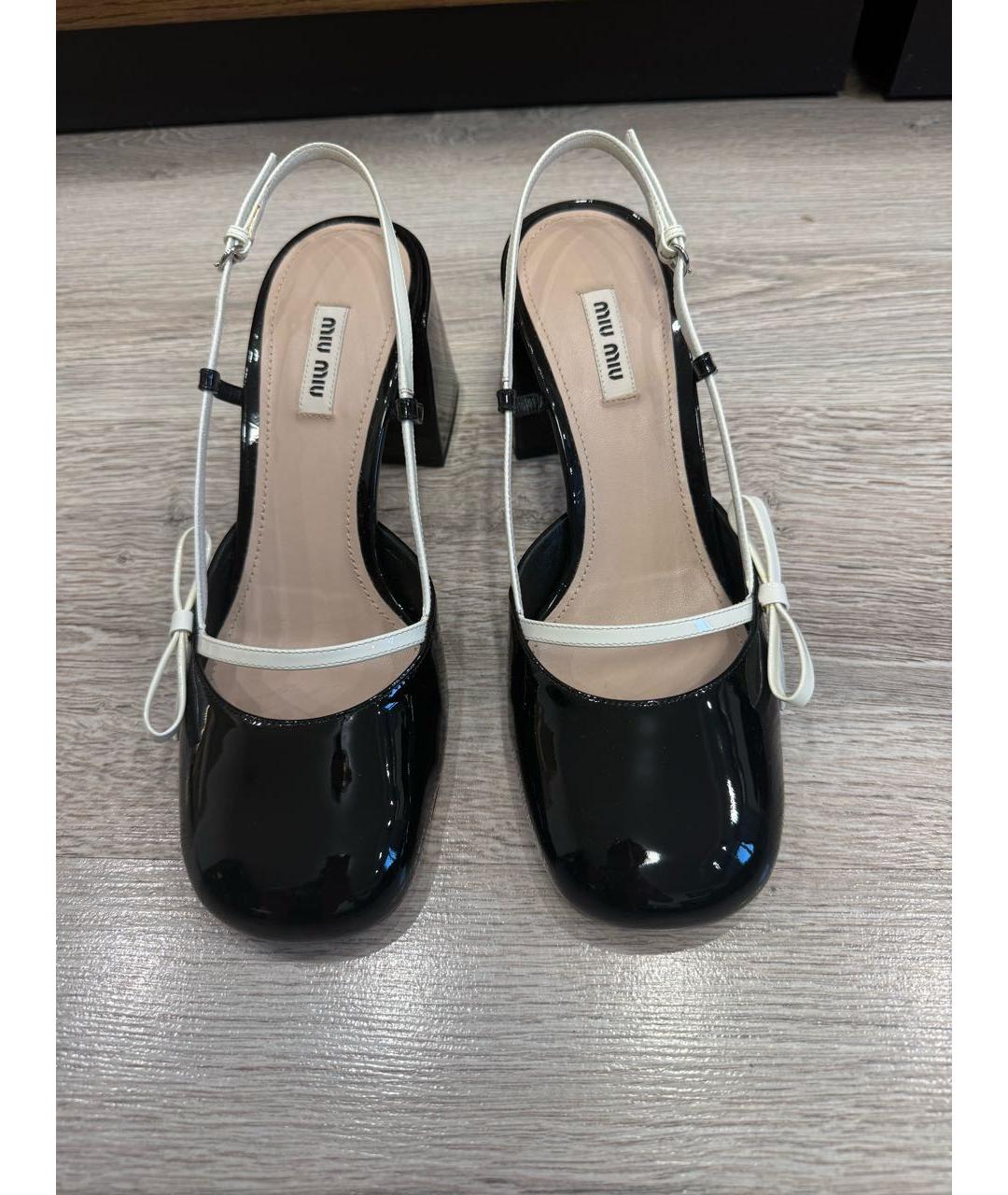 MIU MIU Черные кожаные туфли, фото 2