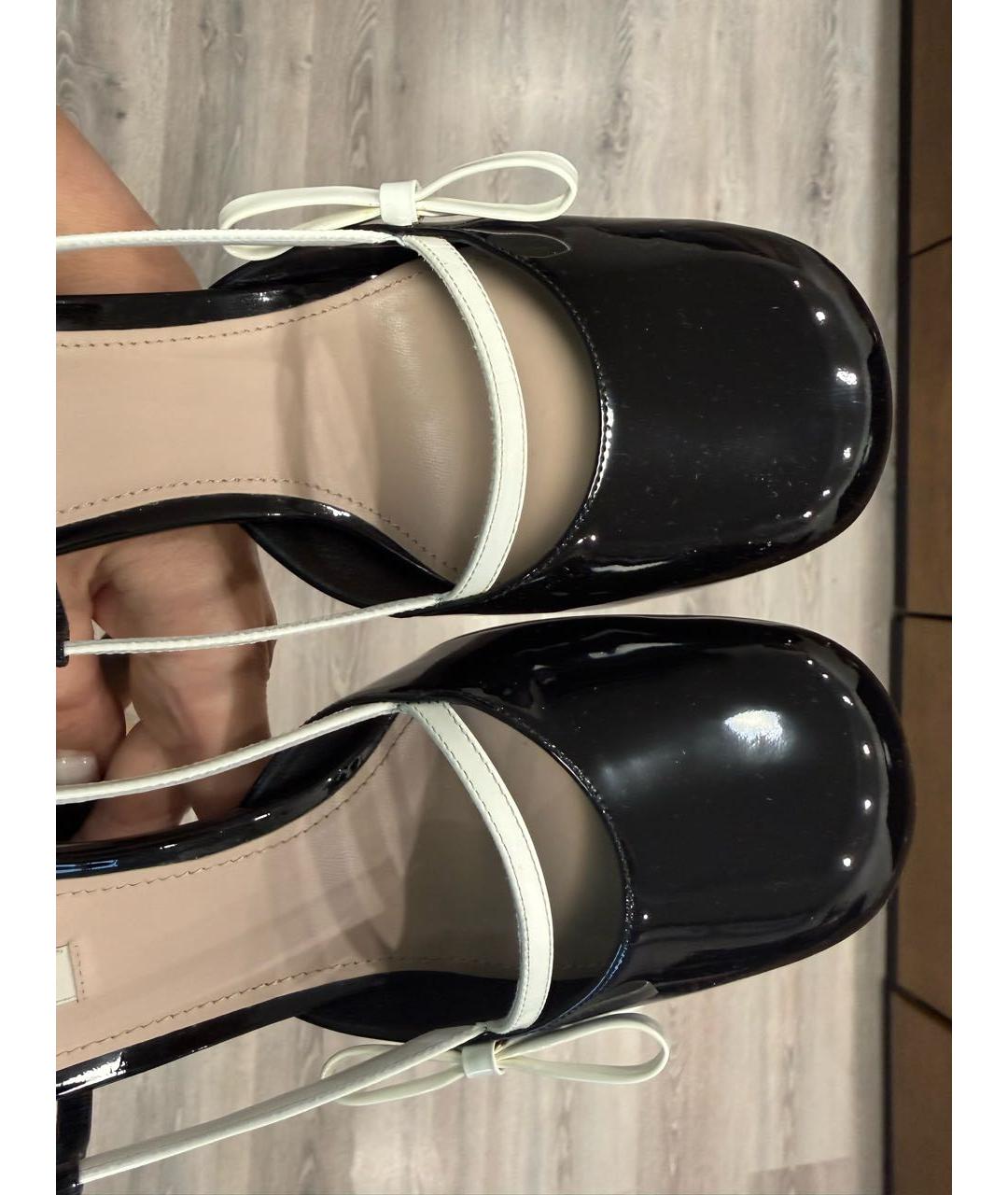 MIU MIU Черные кожаные туфли, фото 7