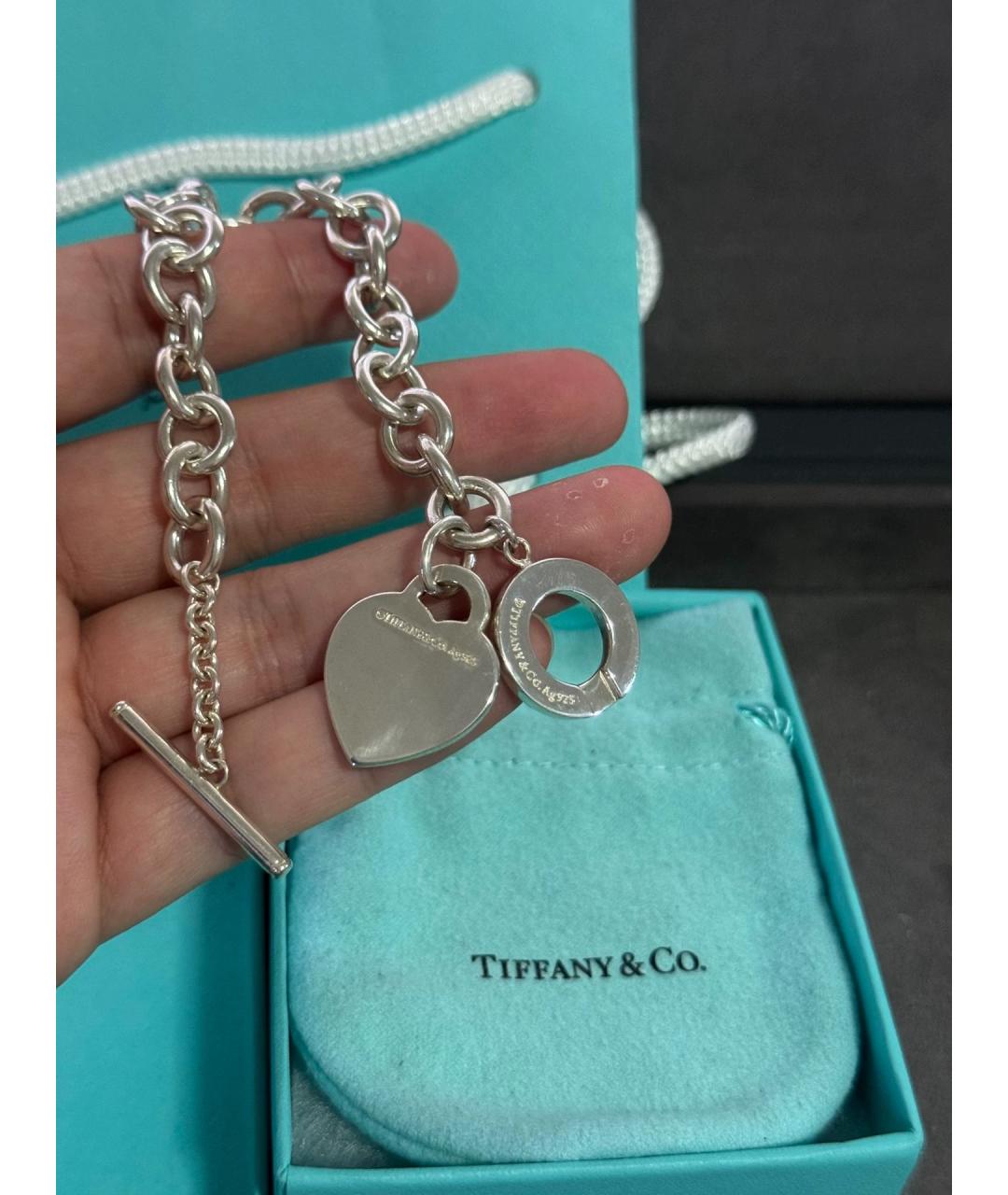 TIFFANY&CO Серебряный серебряный браслет, фото 4