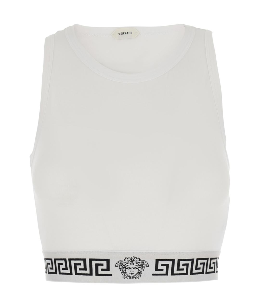VERSACE Белая хлопковая майка, фото 1