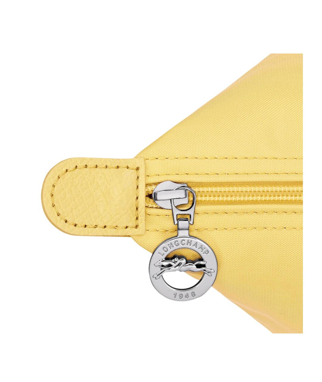 LONGCHAMP Желтая кожаная сумка тоут, фото 4