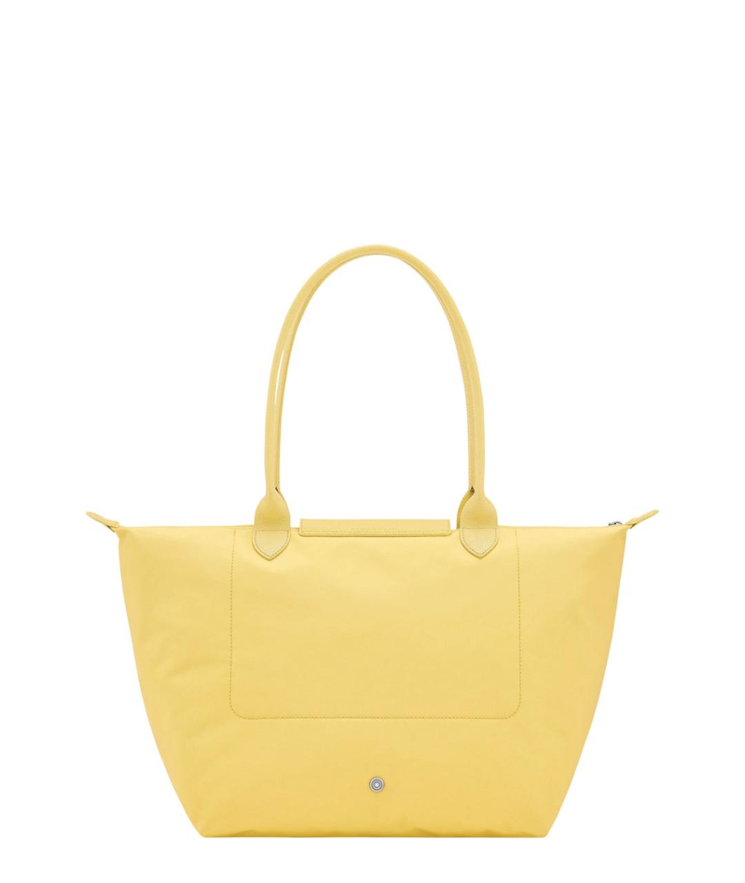 LONGCHAMP Желтая кожаная сумка тоут, фото 2