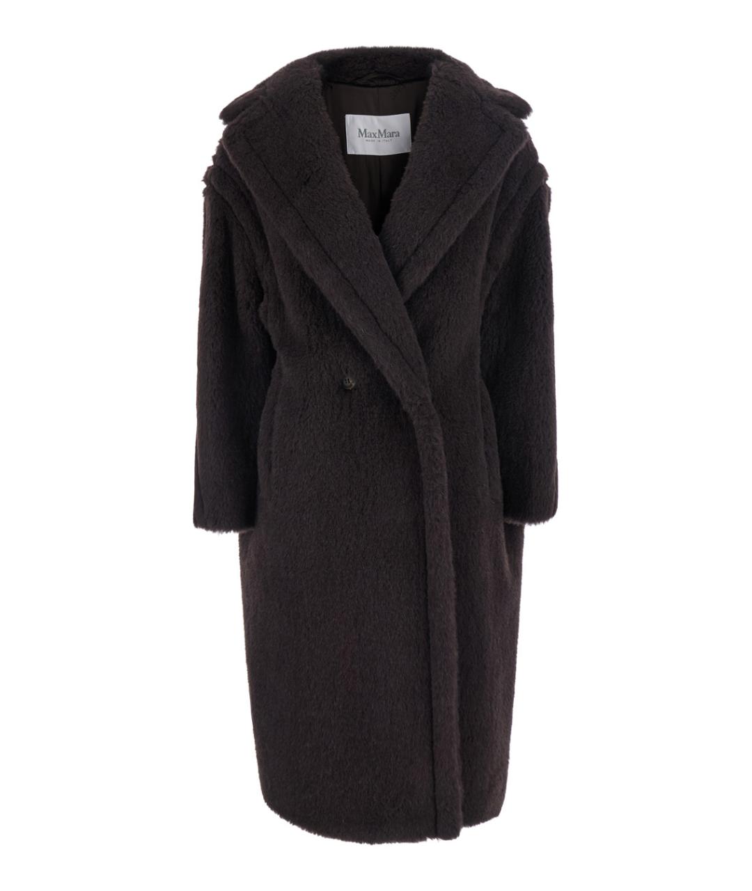 MAX MARA Коричневое шерстяное пальто, фото 1