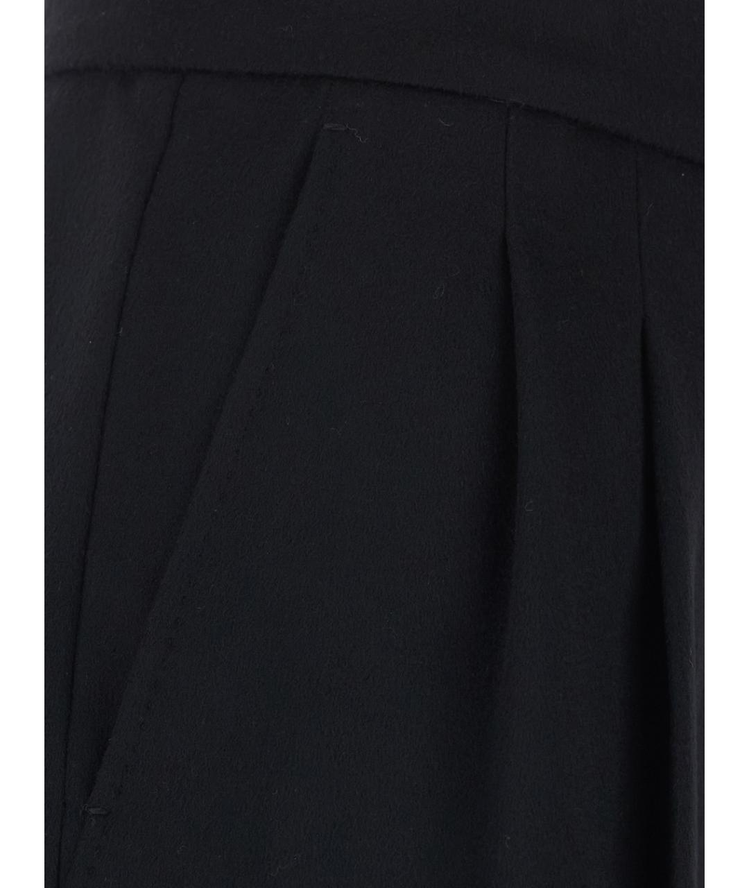 MAX MARA STUDIO Черные шерстяные шорты, фото 3