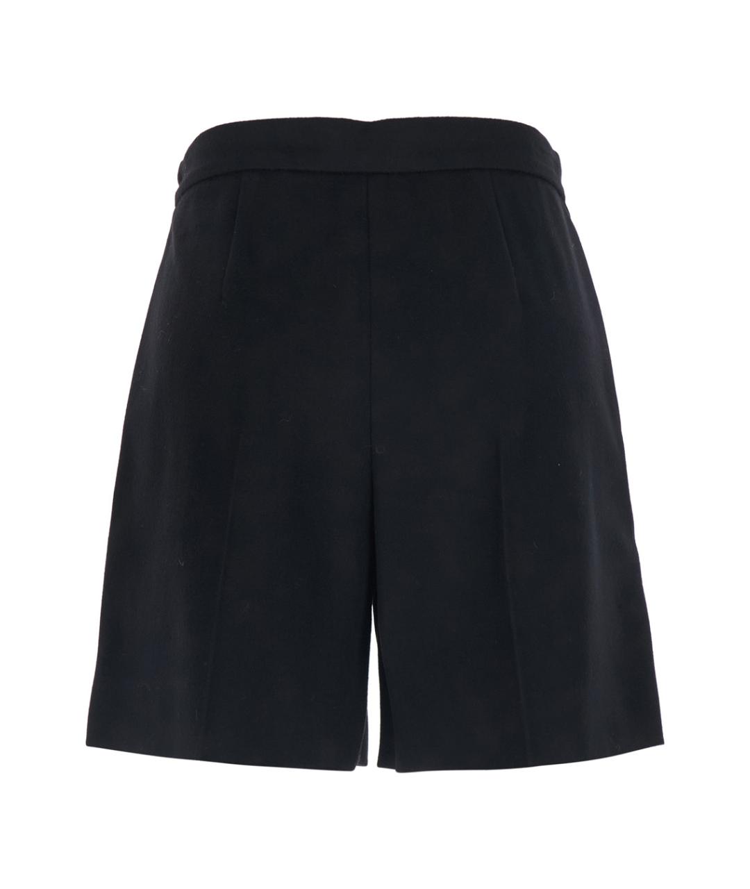 MAX MARA STUDIO Черные шерстяные шорты, фото 2