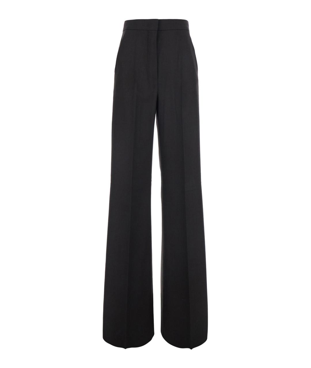 MAX MARA Коричневые шерстяные прямые брюки, фото 1