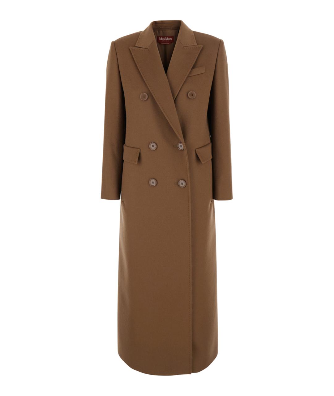 MAX MARA STUDIO Коричневое шерстяное пальто, фото 1