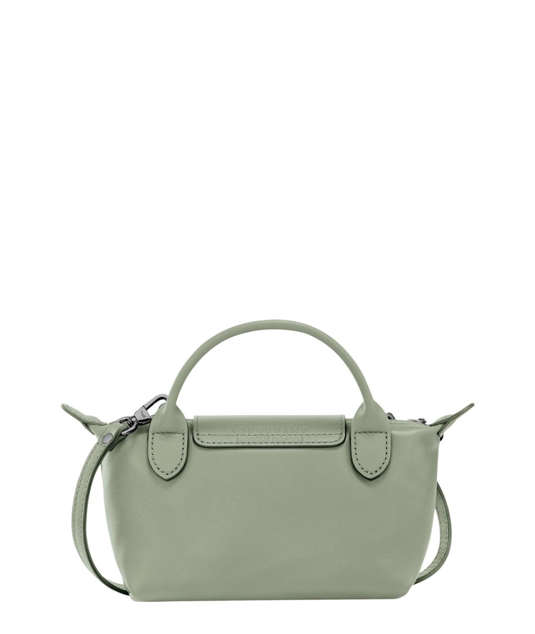 LONGCHAMP Зеленая кожаная сумка через плечо, фото 2
