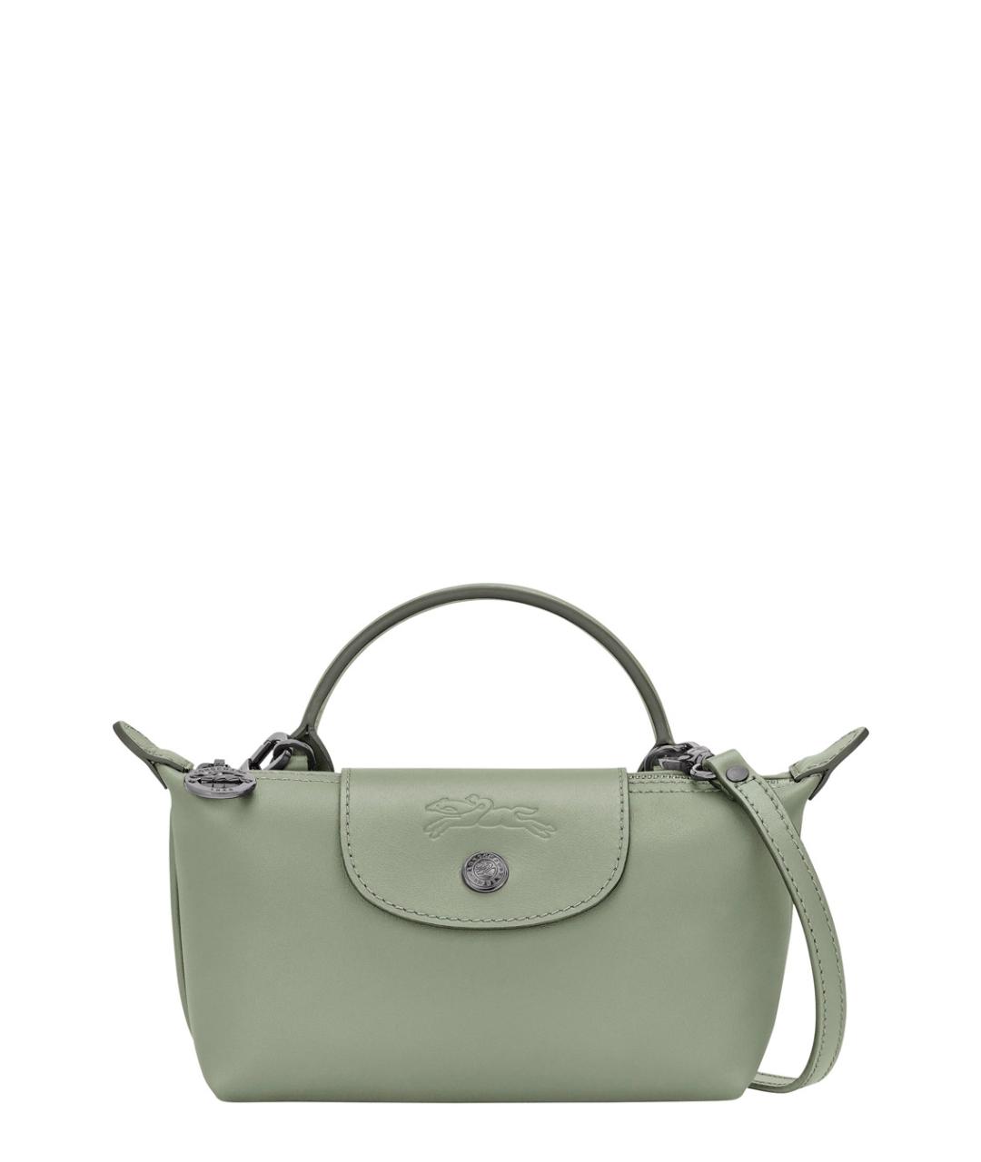 LONGCHAMP Зеленая кожаная сумка через плечо, фото 1