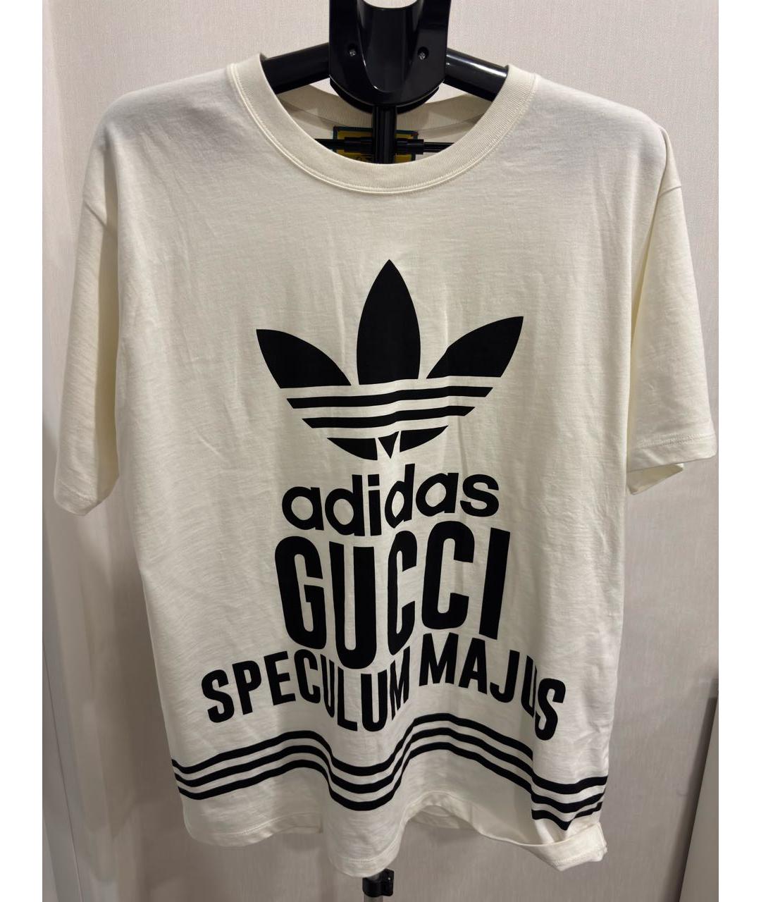 GUCCI Белая хлопковая футболка, фото 9