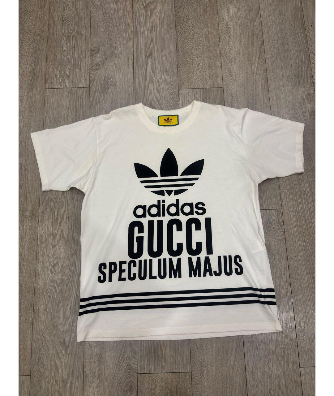 GUCCI Белая хлопковая футболка, фото 4