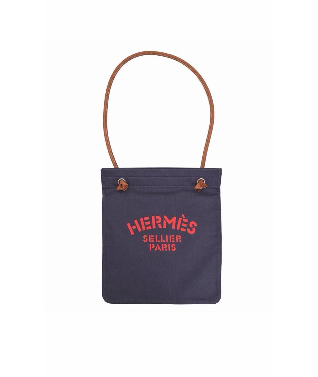 HERMES Темно-синяя сумка тоут, фото 1