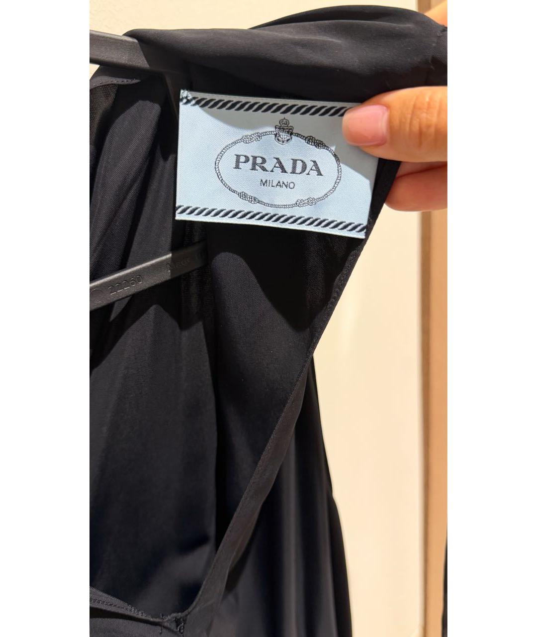 PRADA Черное полиэстеровое вечернее платье, фото 3