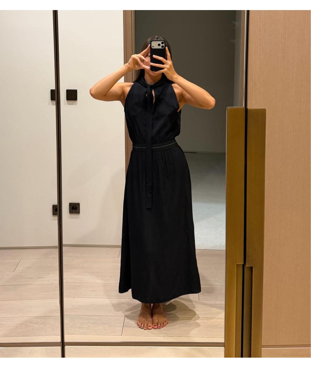 PRADA Черное полиэстеровое вечернее платье, фото 6