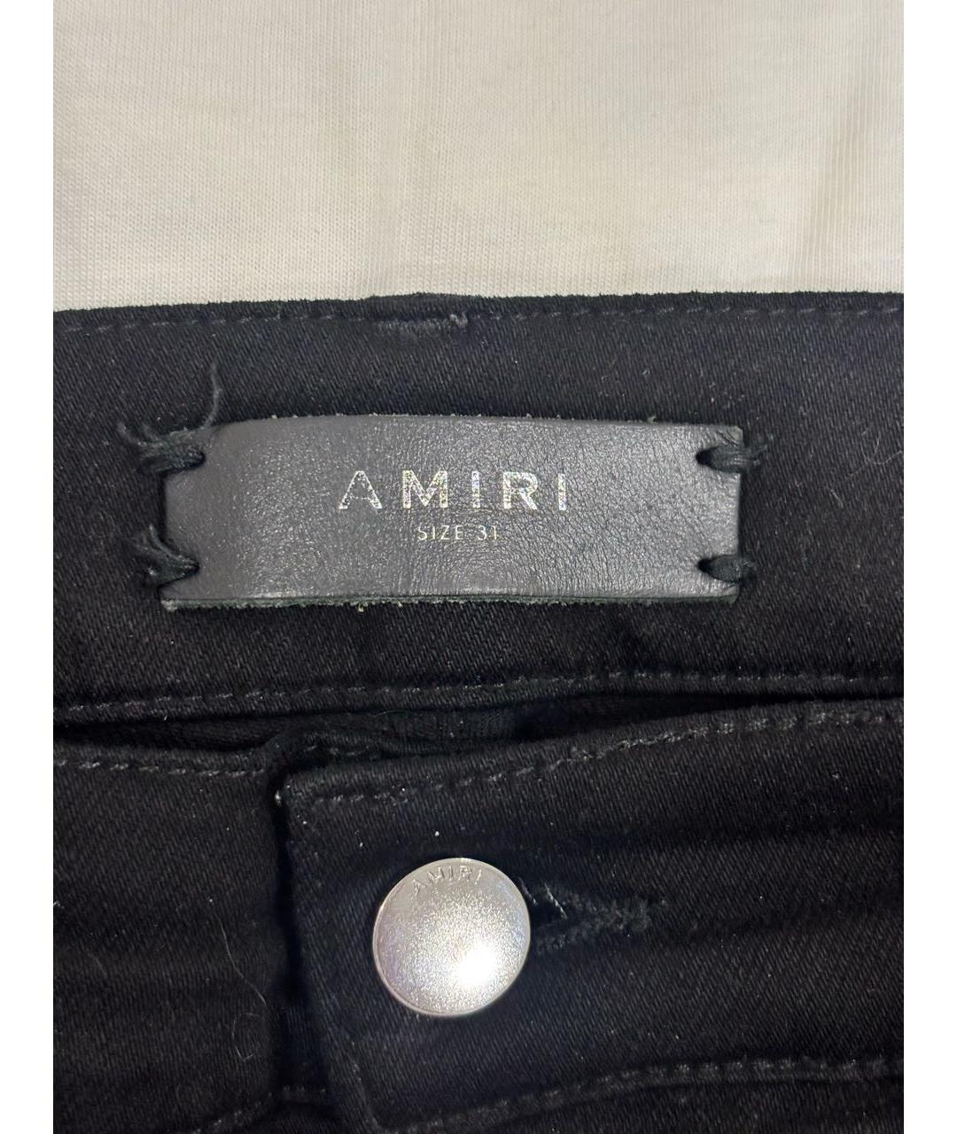 AMIRI Черные хлопко-эластановые джинсы скинни, фото 3