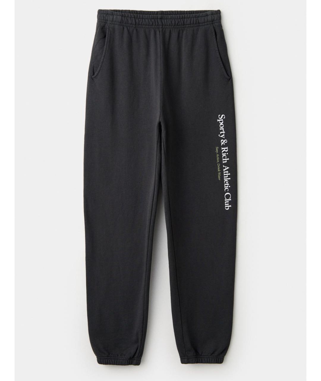 SPORTY AND RICH Черный хлопковый спортивные костюмы, фото 2