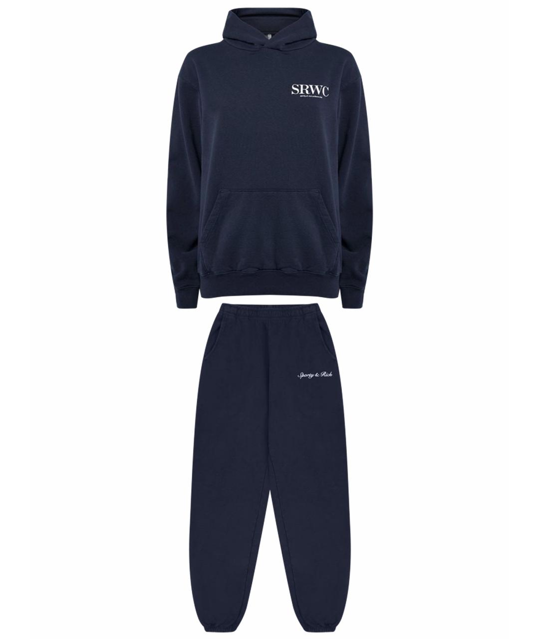 SPORTY AND RICH Темно-синий хлопковый спортивные костюмы, фото 1