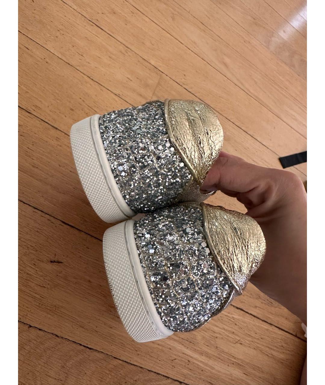 CHRISTIAN LOUBOUTIN Серебряные кеды, фото 5