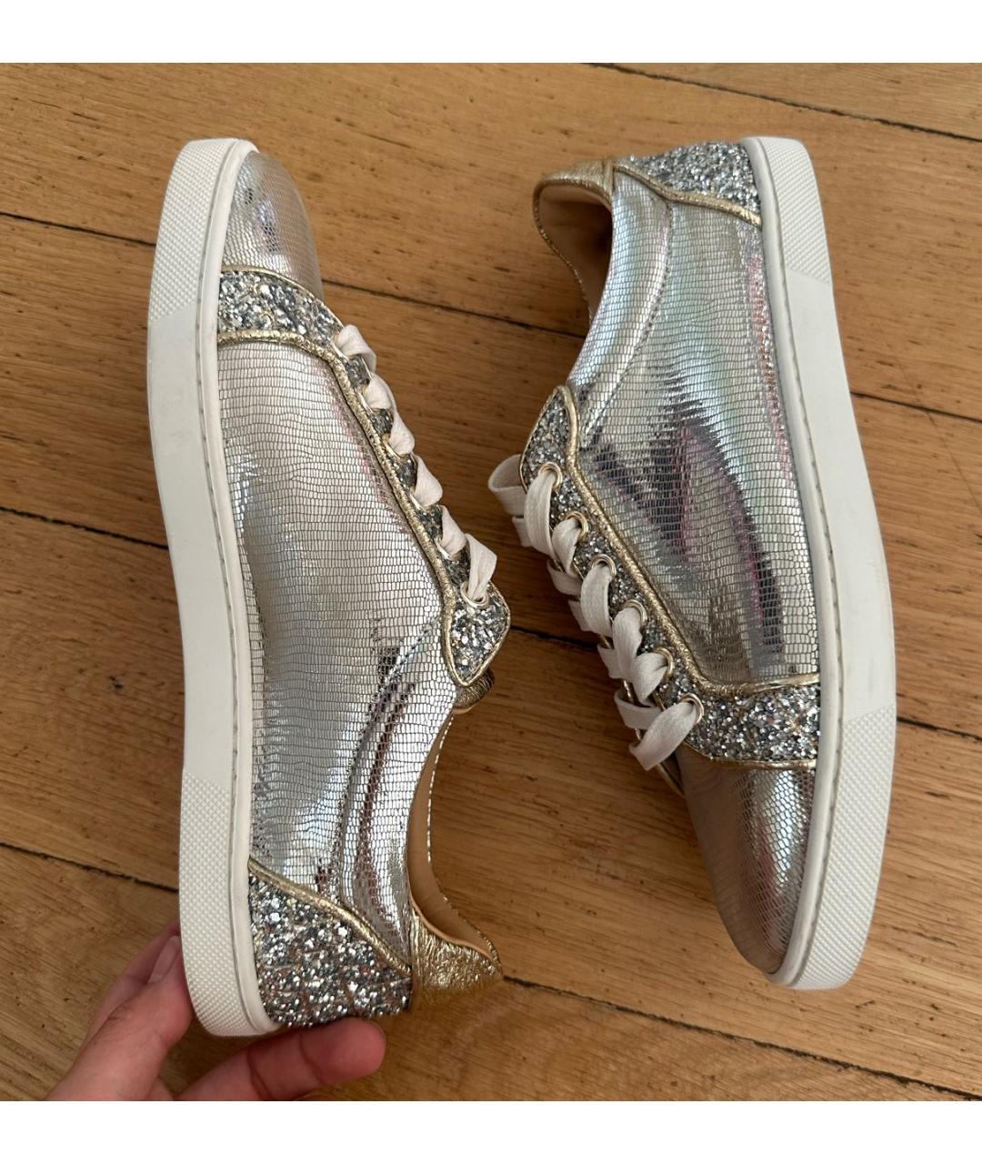CHRISTIAN LOUBOUTIN Серебряные кеды, фото 8