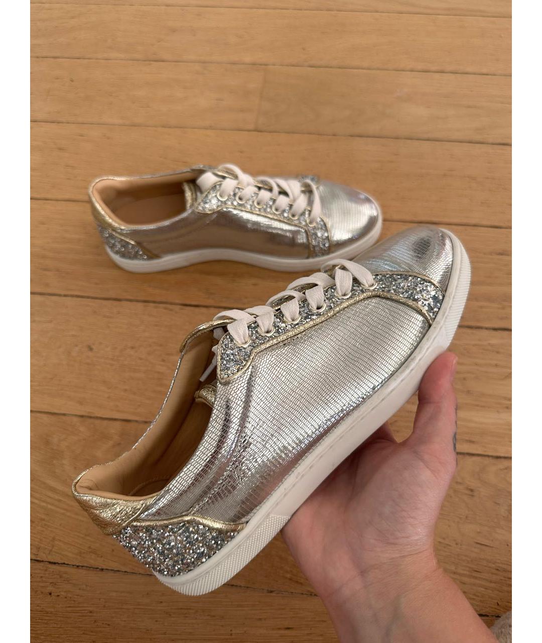 CHRISTIAN LOUBOUTIN Серебряные кеды, фото 6