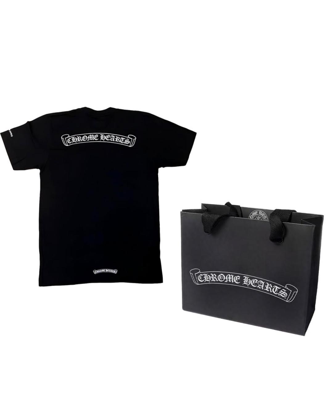 CHROME HEARTS Черная хлопковая футболка, фото 3