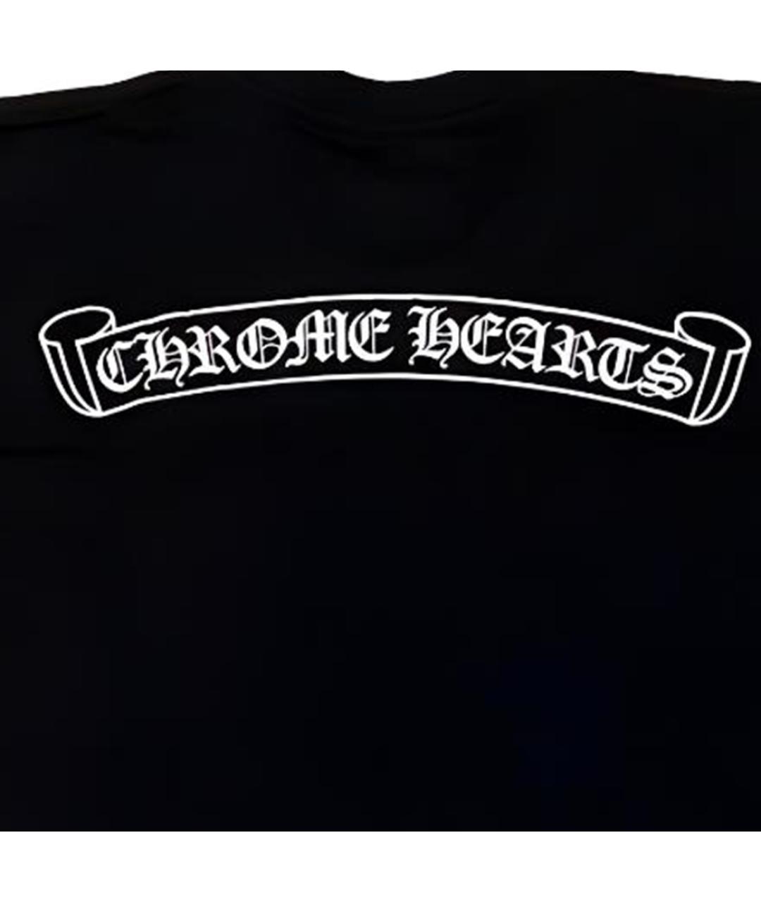 CHROME HEARTS Черная хлопковая футболка, фото 4