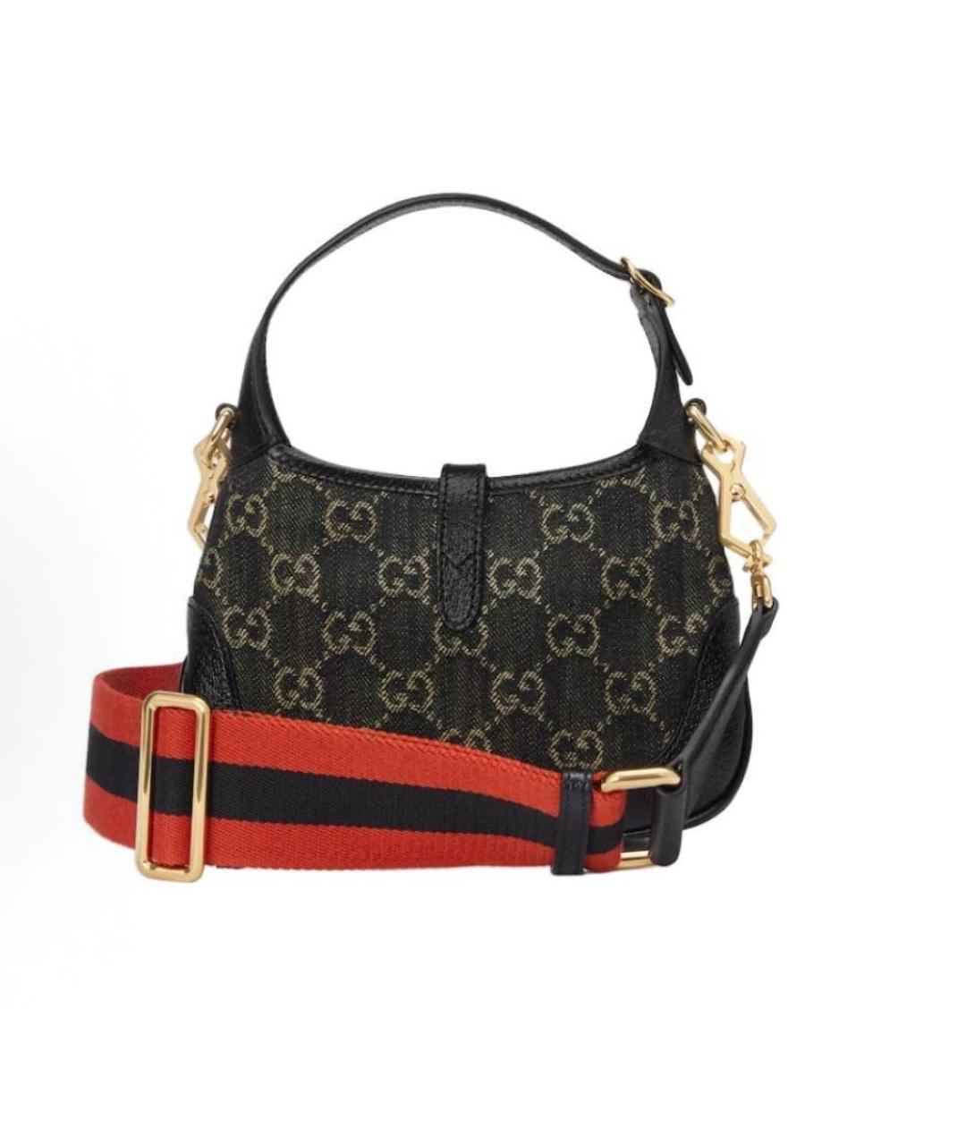 GUCCI Черная тканевая сумка через плечо, фото 4