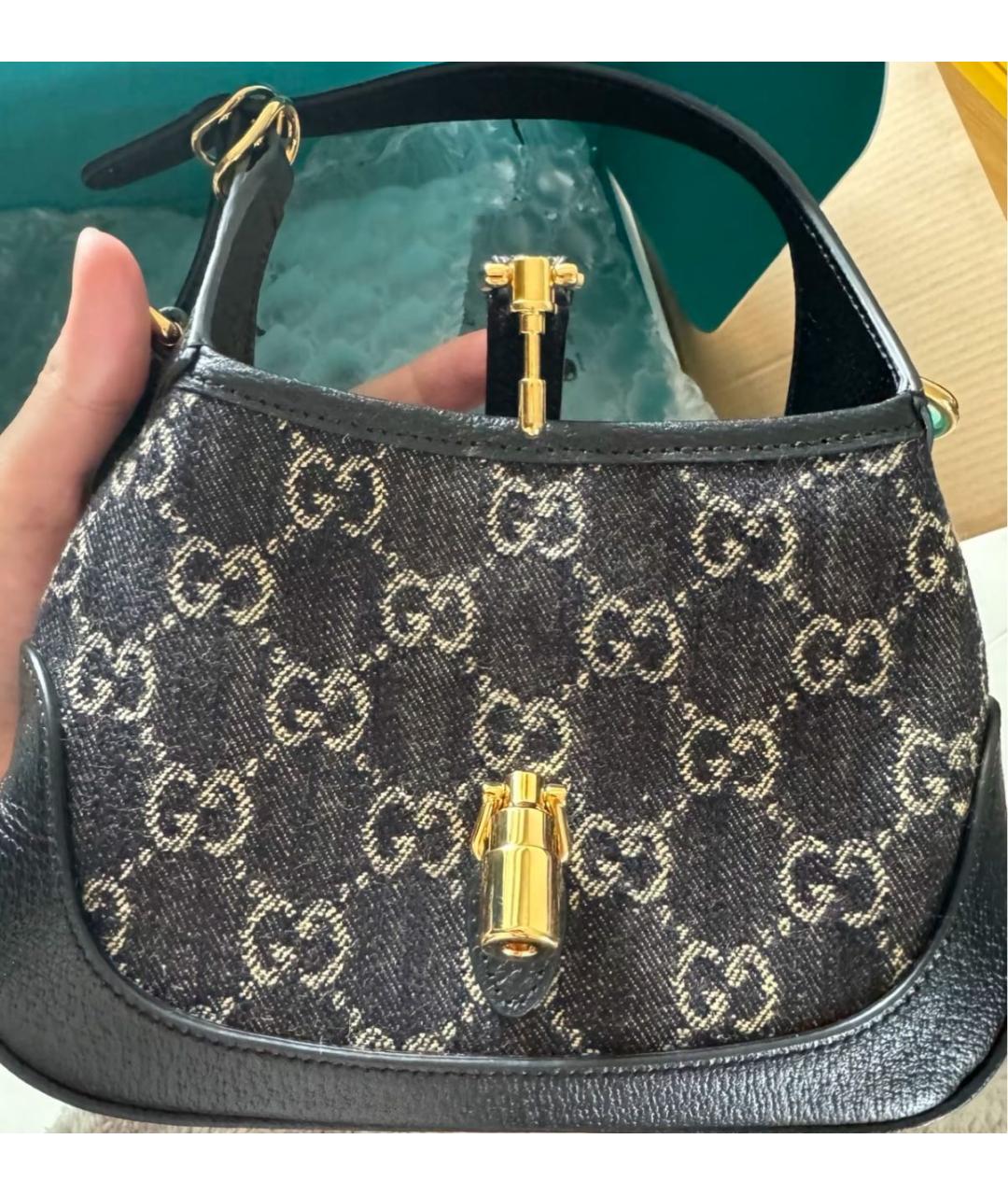 GUCCI Черная тканевая сумка через плечо, фото 8