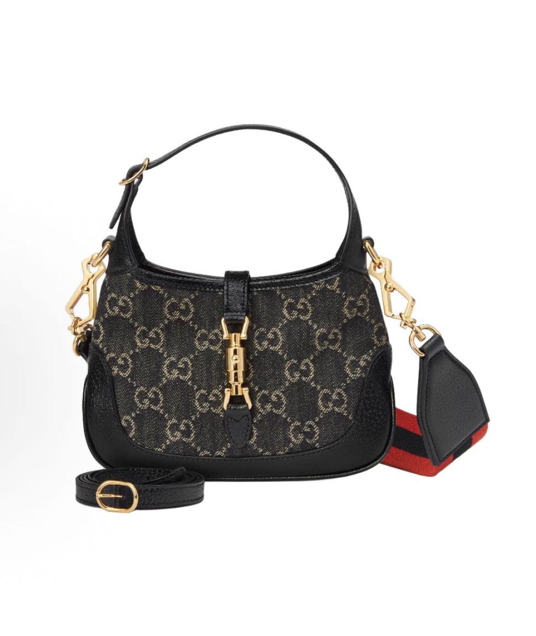 GUCCI Черная тканевая сумка через плечо, фото 2