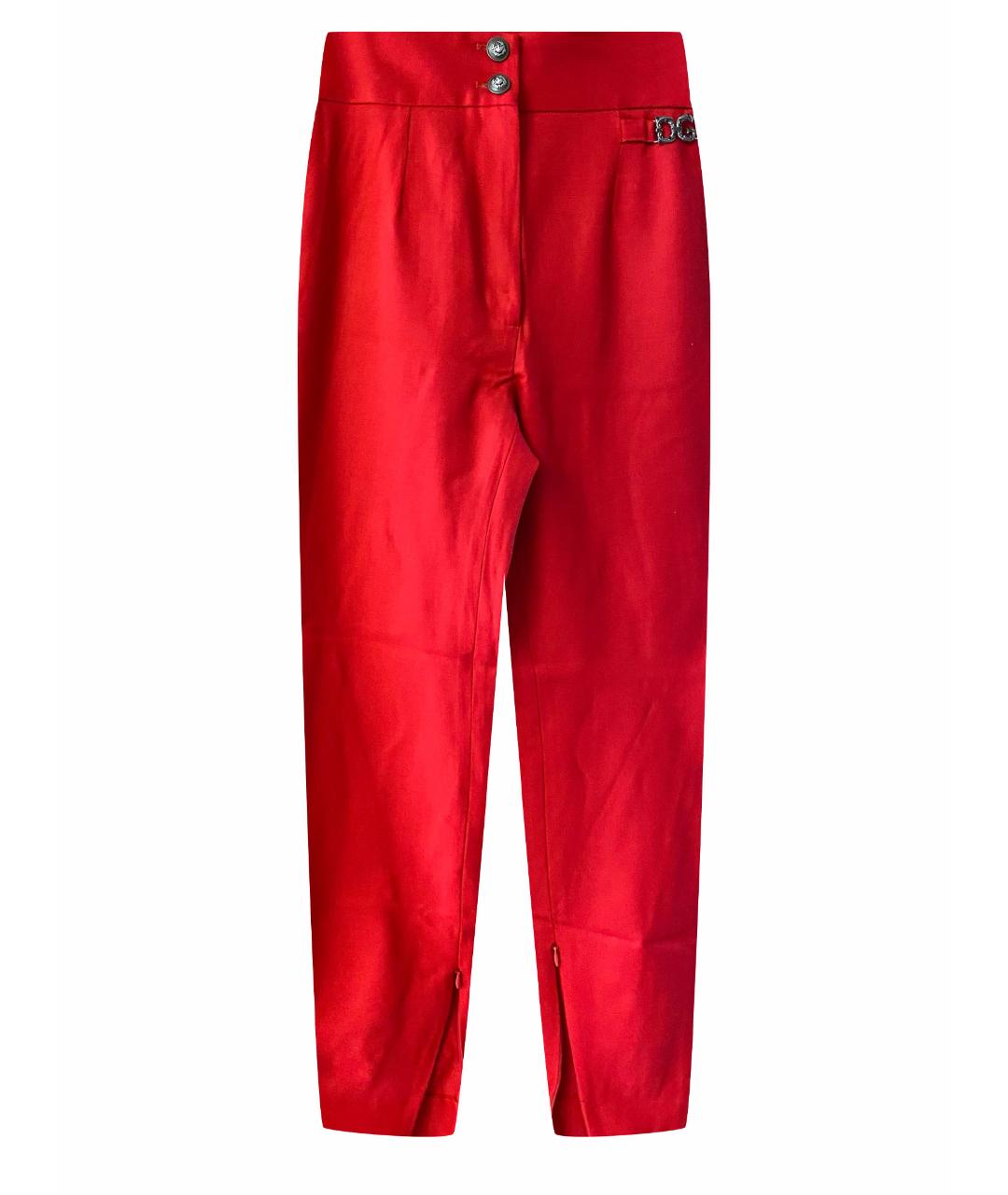 DOLCE&GABBANA Красные шерстяные брюки узкие, фото 1