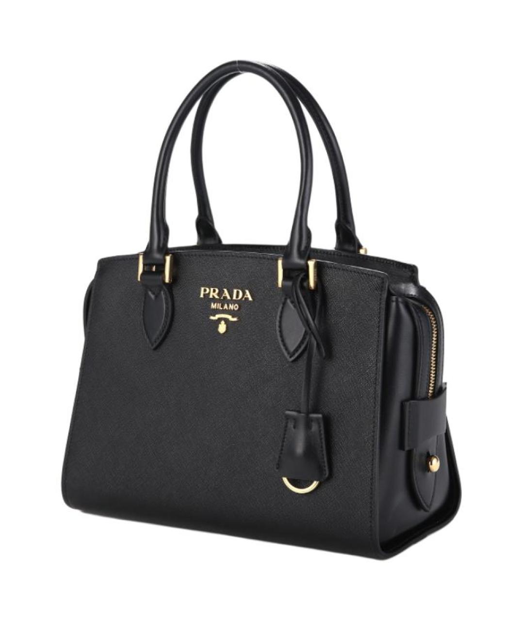 PRADA Черная кожаная сумка через плечо, фото 4