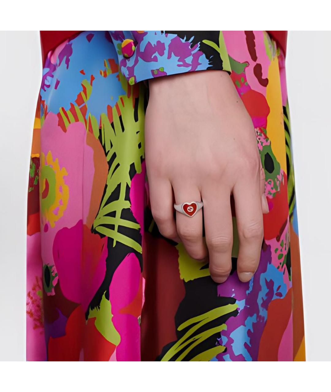 GUCCI Красное серебряное кольцо, фото 4