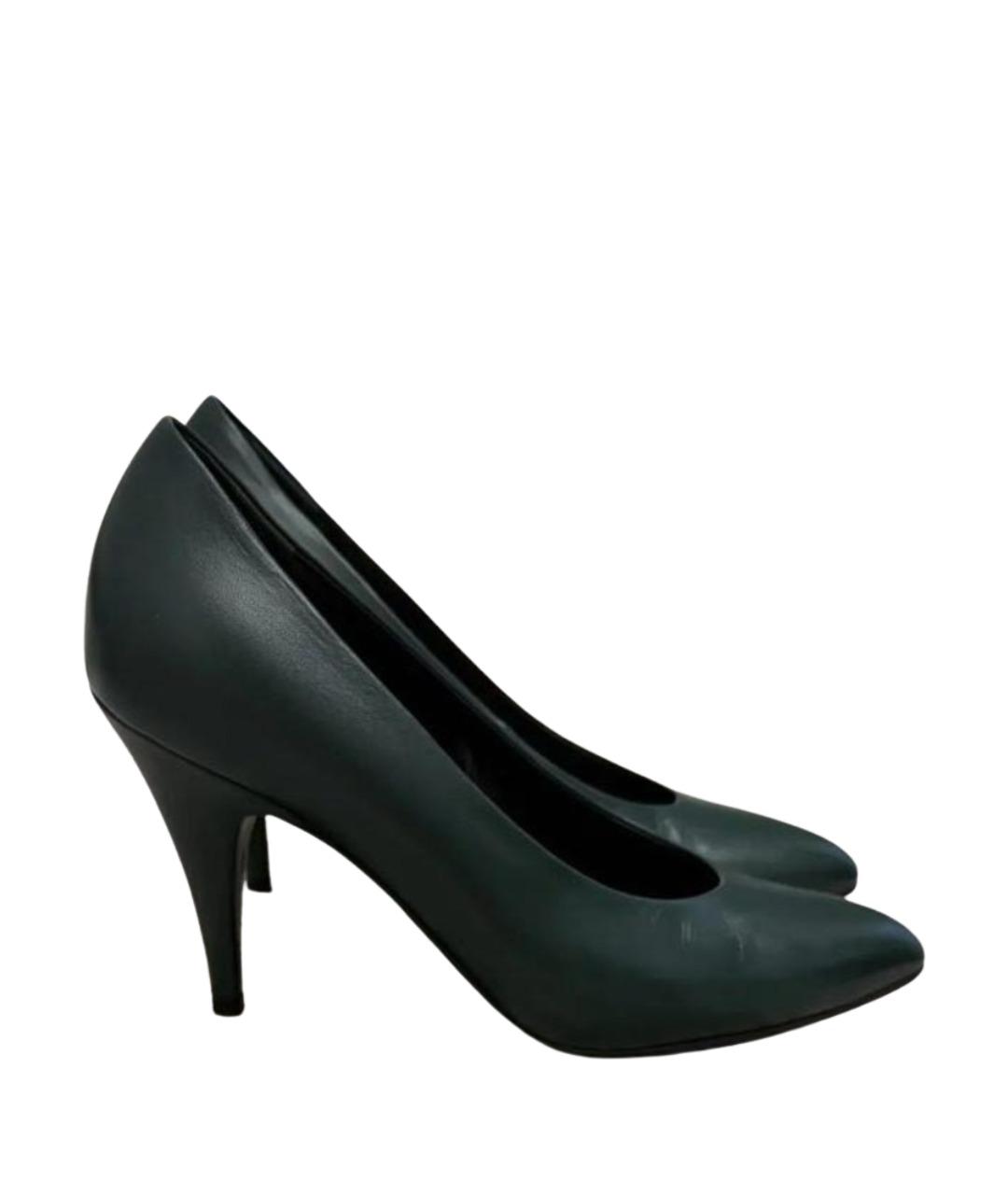GUCCI Зеленые кожаные туфли, фото 1